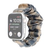 Voor Apple Watch Series 6 & SE & 5 & 4 40 mm / 3 & 2 & 1 38 mm JK uniforme stijl doek + roestvrij stalen horloge polsband (kaki + donkerblauw) (kaki + donkerblauw)