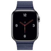 Universele magnetische leren band voor Apple Watch Series 5 & 4 40 mm / 3 & 2 & 1 38 mm (blauw)