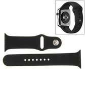 Voor Apple Watch Sport 42 mm hoogwaardige rubberen sporthorlogeband met pin-and-tuck sluiting (zwart)