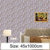 Creatieve PVC Autohesion Baksteen Decoratie Behang Stickers Slaapkamer Woonkamer Muur Waterdicht Behangrol, Afmeting: 45 x 1000 cm (Goud)