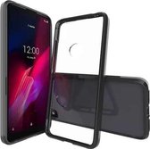 Voor T-mobile Revvl 4 krasbestendig TPU + acryl beschermhoes (zwart)
