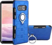 Voor Galaxy Note 8 2 in 1 Cube PC + TPU beschermhoes met 360 graden draaien zilveren ringhouder (blauw)