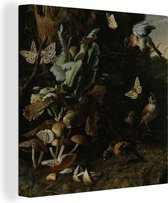 Peintures sur toile - Animaux et plantes - Peinture de Melchior d'Hondecoeter - 50x50 cm - Art Décoration murale