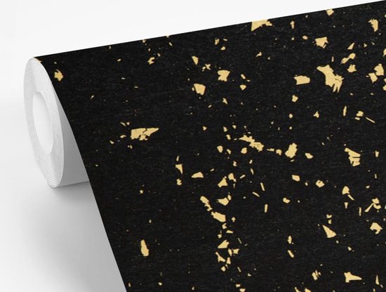 Papier peint - Papier peint Papier peint photo d'or sur fond noir - Largeur 330 cm x hauteur 220 cm