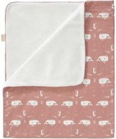 Fresk deken velours Whale mellow rose