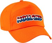 Oranje Holland fan pet / cap met Nederlandse vlag - kinderen - EK / WK / Koningsdag - supporter petje / kleding