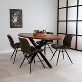 Industrial Dining Oval 180x100