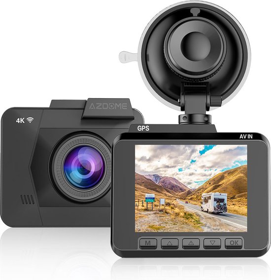 4K Dubbele autocamera UHD met WiFi/GPS/ADAS/CLOUD Parkeermodus - G