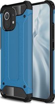 Xiaomi Mi 11 Hoesje - Mobigear - Outdoor Serie - Hard Kunststof Backcover - Blauw - Hoesje Geschikt Voor Xiaomi Mi 11