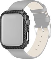 Mobigear Carbon Hardcase Hoesje voor Apple Watch Series 6 (44mm) - Carbon Fiber