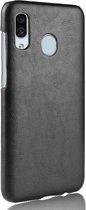 Mobigear Lederlook Hardcase Hoesje - Geschikt voor Samsung Galaxy A40 - Zwart
