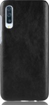 Mobigear Lederlook Hardcase voor de Samsung Galaxy A50 - Zwart
