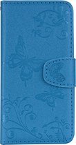 Xiaomi Mi 8 SE Hoesje - Mobigear - Butterfly Serie - Kunstlederen Bookcase - Blauw - Hoesje Geschikt Voor Xiaomi Mi 8 SE