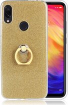 Xiaomi Redmi Note 7 Hoesje - Mobigear - Glitter Ring Serie - TPU Backcover - Goud - Hoesje Geschikt Voor Xiaomi Redmi Note 7