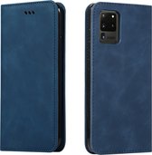 Samsung Galaxy S20 Ultra Hoesje - Mobigear - Retro Slim Serie - Kunstlederen Bookcase - Blauw - Hoesje Geschikt Voor Samsung Galaxy S20 Ultra