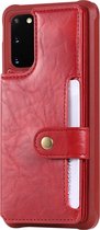Samsung Galaxy S20 Hoesje - Mobigear - Cards Wallet Serie - Kunstlederen Backcover - Rood - Hoesje Geschikt Voor Samsung Galaxy S20