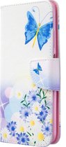 Huawei P40 Lite Hoesje - Mobigear - Design Serie - Kunstlederen Bookcase - Butterfly - Hoesje Geschikt Voor Huawei P40 Lite