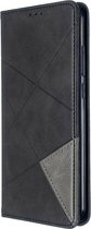Xiaomi Redmi Note 8T Hoesje - Mobigear - Rhombus Slim Serie - Kunstlederen Bookcase - Zwart - Hoesje Geschikt Voor Xiaomi Redmi Note 8T
