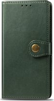 Mobigear Snap Button Bookcase voor de LG Q60 - Groen