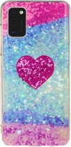 Samsung Galaxy A41 Hoesje - Mobigear - Design Serie - TPU Backcover - Hearts - Hoesje Geschikt Voor Samsung Galaxy A41