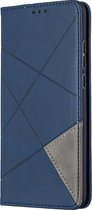 HONOR 9X Lite Hoesje - Mobigear - Rhombus Slim Serie - Kunstlederen Bookcase - Blauw - Hoesje Geschikt Voor HONOR 9X Lite