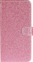 Samsung Galaxy Note20 Ultra Hoesje - Mobigear - Glitter Serie - Kunstlederen Bookcase - Roze - Hoesje Geschikt Voor Samsung Galaxy Note20 Ultra