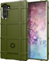 OnePlus Nord Hoesje - Mobigear - Rugged Shield Serie - TPU Backcover - Groen - Hoesje Geschikt Voor OnePlus Nord