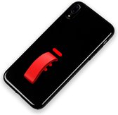 Apple iPhone XS Max Hoesje - Mobigear - Rubber Ring Serie - Hard Kunststof Backcover - Zwart - Hoesje Geschikt Voor Apple iPhone XS Max