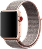 Mobigear Strap Nylon Bandje Geschikt voor Apple Watch Series 7 (41 mm) - Roségoud