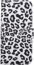 Samsung Galaxy S7 Edge Hoesje - Mobigear - Leopard Serie - Kunstlederen Bookcase - Wit - Hoesje Geschikt Voor Samsung Galaxy S7 Edge