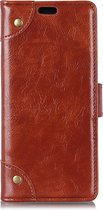 Mobigear Ranch Bookcase voor de Samsung Galaxy S10 Plus - Cognac
