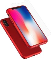 Apple iPhone X/10 Hoesje - Mobigear - 360 Serie - Hard Kunststof Backcover - Rood - Hoesje Geschikt Voor Apple iPhone X/10