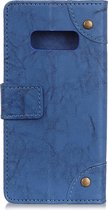 Mobigear Ranch Bookcase Hoesje - Geschikt voor Samsung Galaxy S10e - Blauw