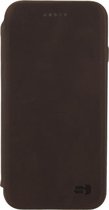 Apple iPhone 8 Plus Hoesje - Senza - Desire Skinny Serie - Echt Leer Bookcase - Chestnut Brown - Hoesje Geschikt Voor Apple iPhone 8 Plus