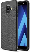 Mobigear Luxury TPU Backcover Hoesje - Geschikt voor Samsung Galaxy A6 (2018) - Zwart