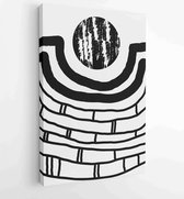 Black and white abstract wall arts background vector 3 - Moderne schilderijen – Vertical – 1909205614 - 80*60 Vertical