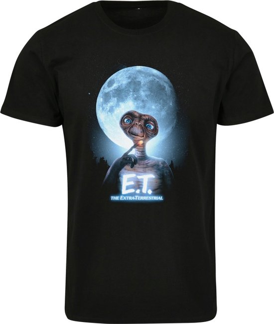 Merchcode E.T. - E.T. Face Heren T-shirt - S - Zwart