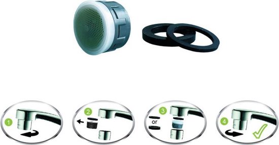 Ecosavers Waterbesparende Aerator Straalregelaar | Water Bespaarder | Mixed water met lucht waardoor minder water benodigd is