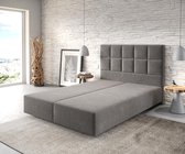 Boxspring-frame Dream-Fine microvezel steengrijs 140x200