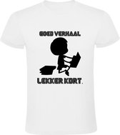 Goed verhaal Heren t-shirt | Renee Van Der Gijp | Veronica Inside | boek | grappig | cadeau | Wit
