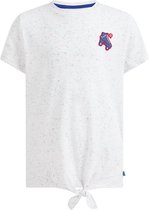 WE Fashion Meisjes gemêleerd T-shirt met embroidery