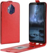 R64 Texture Vertical Flip Leather Case voor Nokia 9 PureView, met kaartsleuven en fotolijst (rood)