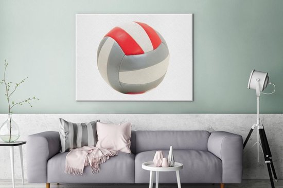 Canvas schilderij 120x90 cm - Wanddecoratie Handbal op witte achtergrond - Muurdecoratie woonkamer - Slaapkamer decoratie - Kamer accessoires - Schilderijen op canvas