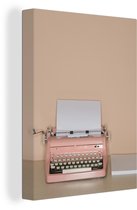 Toile de machine à écrire rose ancienne 2cm 60x80 cm - Tirage photo sur toile (Décoration murale salon / chambre)