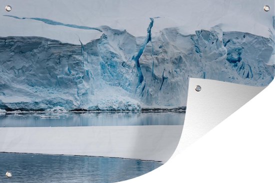 Tuindecoratie Besneeuwd ijsbergen op Antarctica - 60x40 cm - Tuinposter - Tuindoek - Buitenposter