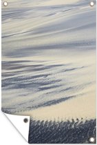 Tuinposters buiten Abstracte weergave wit en zwart zand - 60x90 cm - Tuindoek - Buitenposter