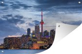 Tuindecoratie Skyline van Toronto in Canada - 60x40 cm - Tuinposter - Tuindoek - Buitenposter