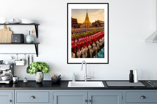 Lampes cadre photo festival noir avec passe partout blanc 60x90