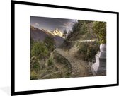 Affiche avec cadre Lever du soleil au mont Everest au Népal - 90x60 cm