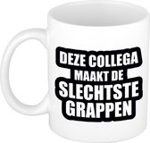 De slechtste grappen mok / beker - wit - kantoorhumor - cadeau collega